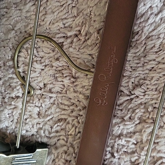 Lilly Pulitzer SET of FIVE (5) Wood/Metal Pants/Strapless Hangers - Picture 2 of 3
